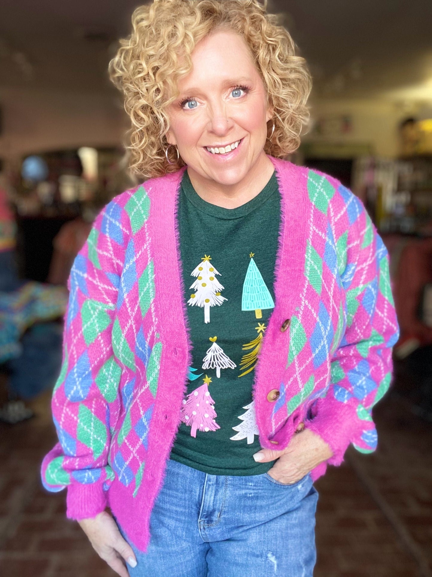 Outerwear Ali Argyle Cardigan