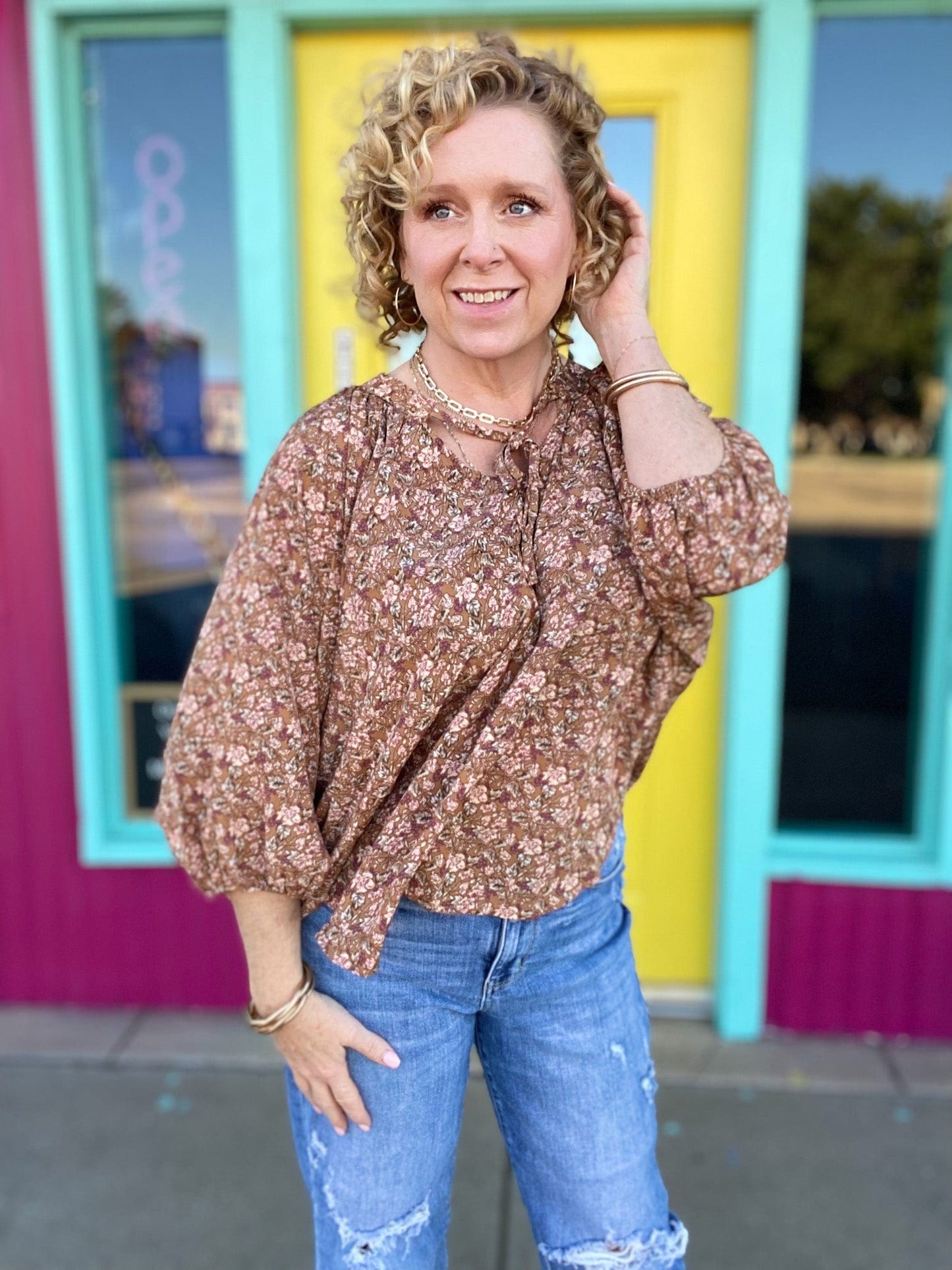 Tops Amber Boho Peasant Blouse