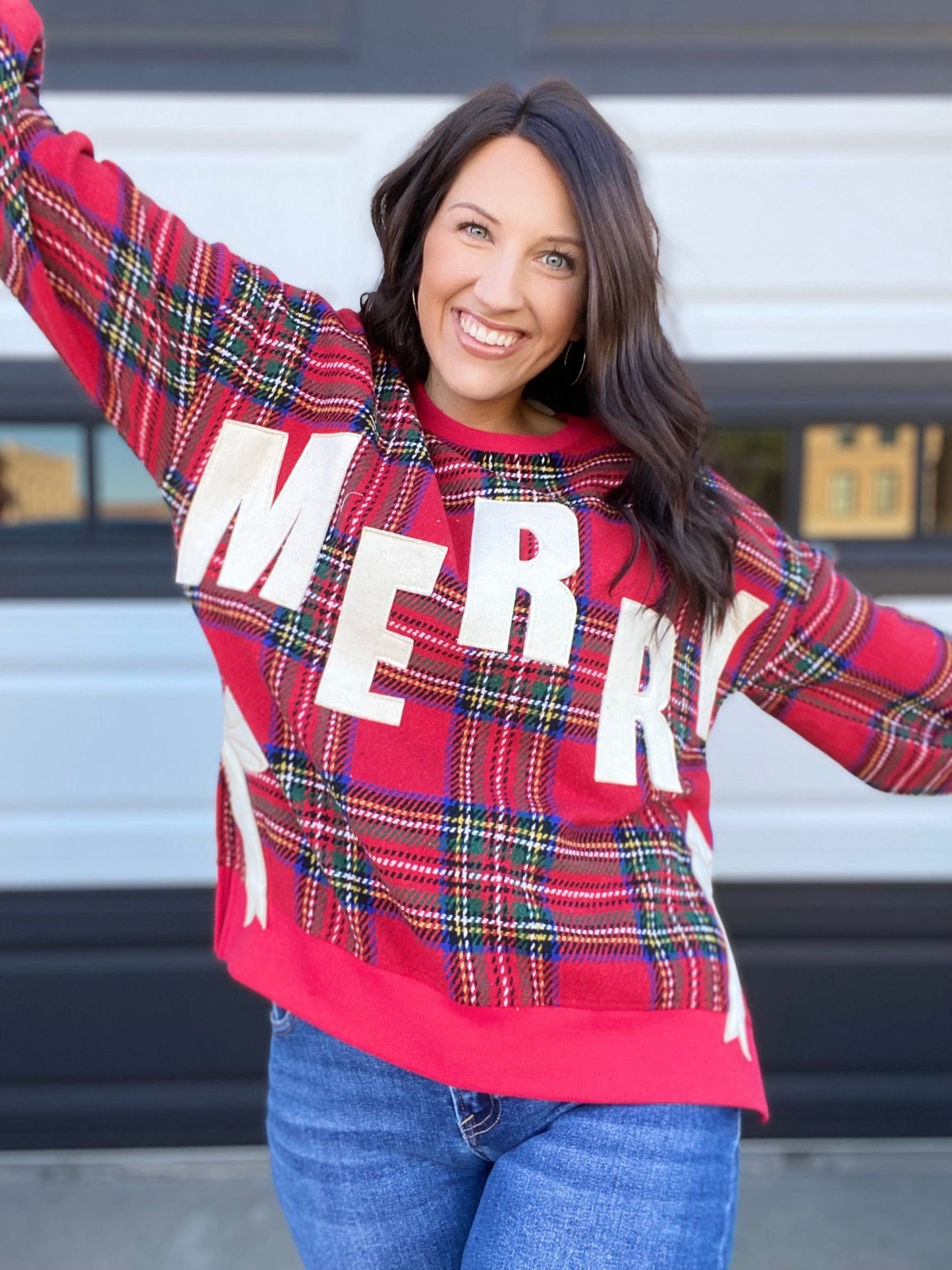 Tops BiBi Christmas Side Bow Pullover