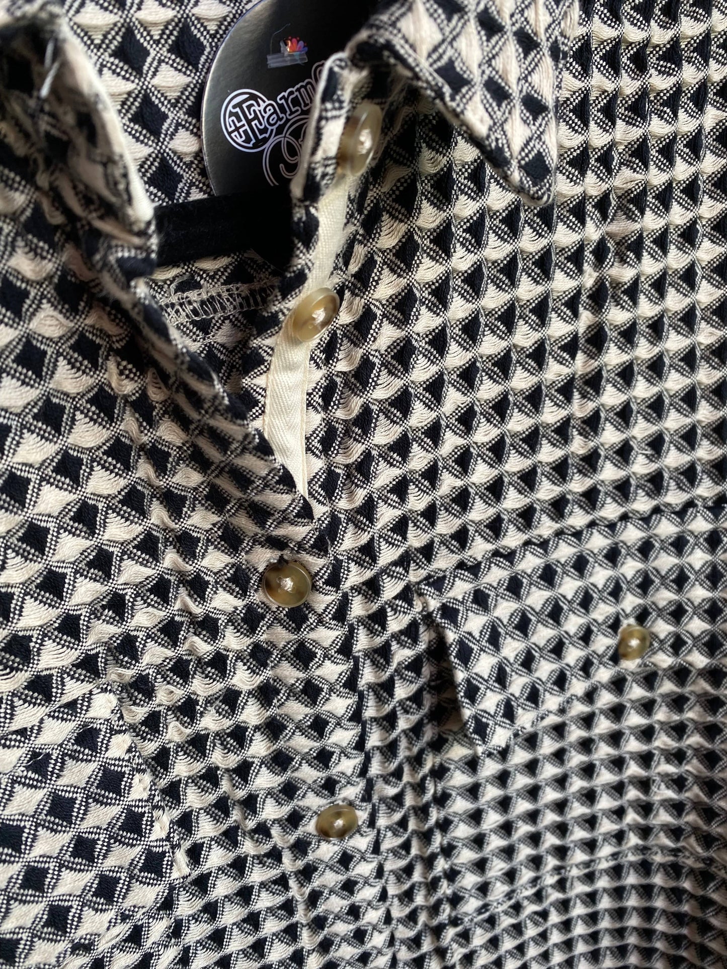 Outerwear Black and Cream Textured Jacket