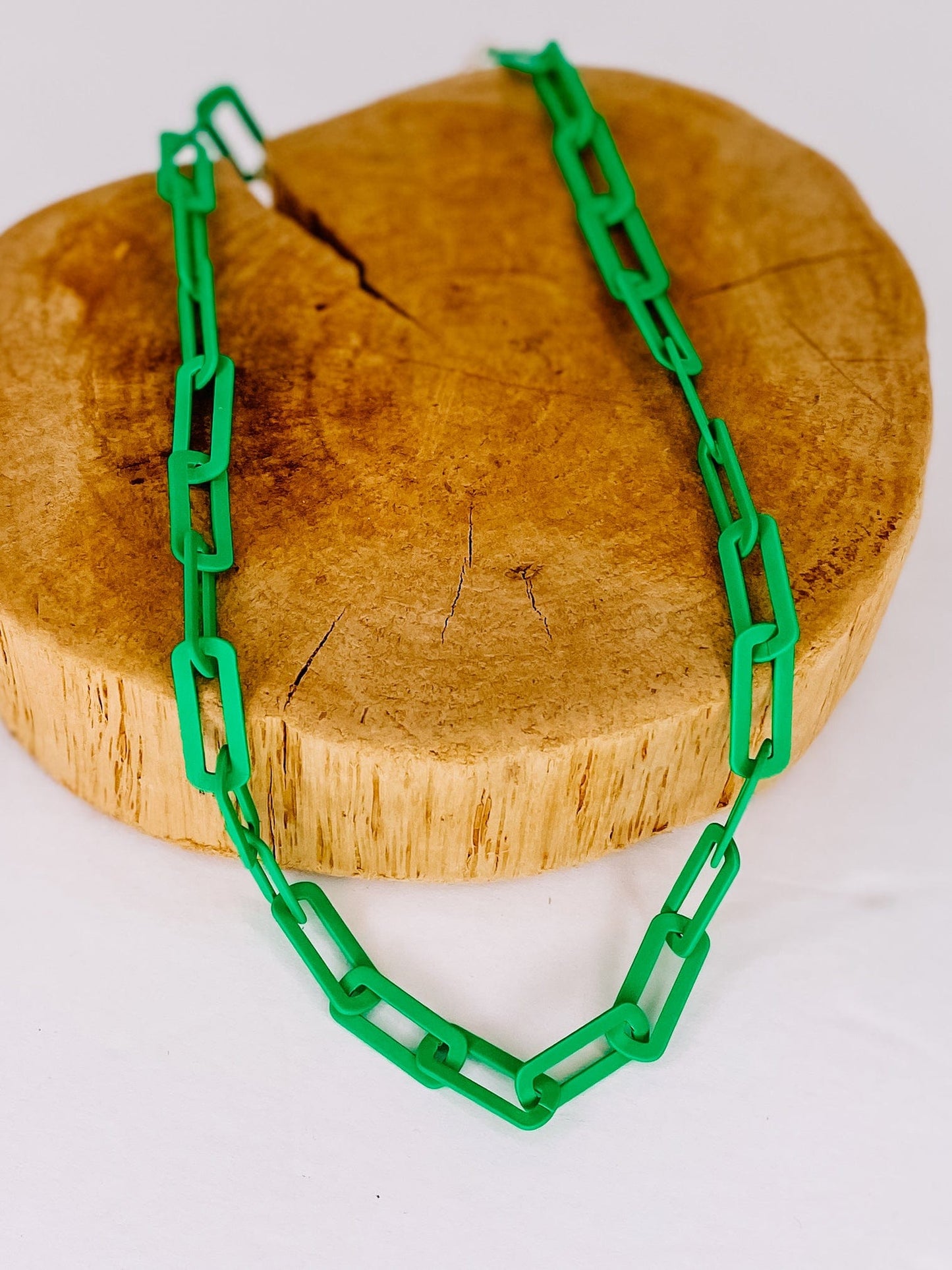 Necklaces Blair Matte Link Necklace Green