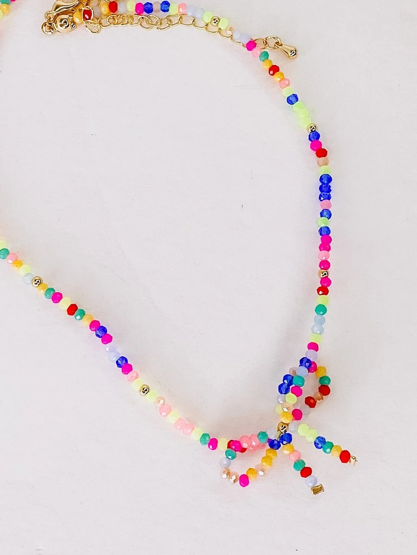 Necklaces Bright Bow Bead Necklace
