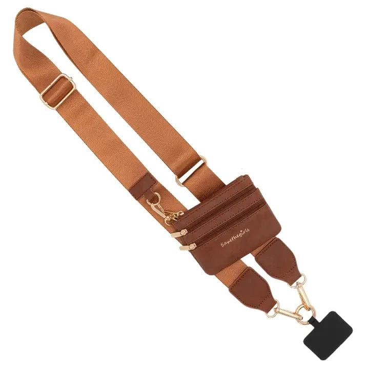 Accessories Clip & Go Crossbody Strap with Pouch - Brown