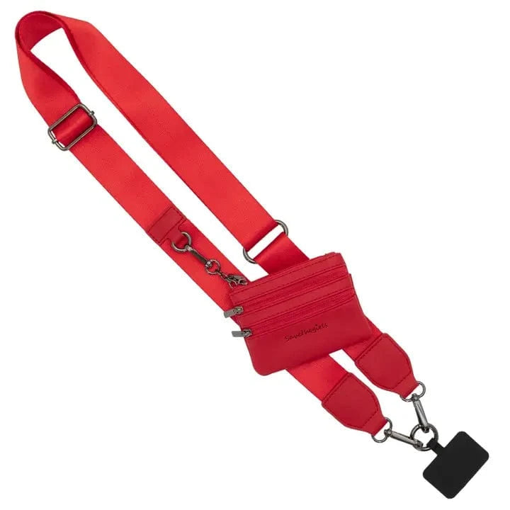 Accessories Clip & Go Crossbody Strap with Pouch - Red Solid