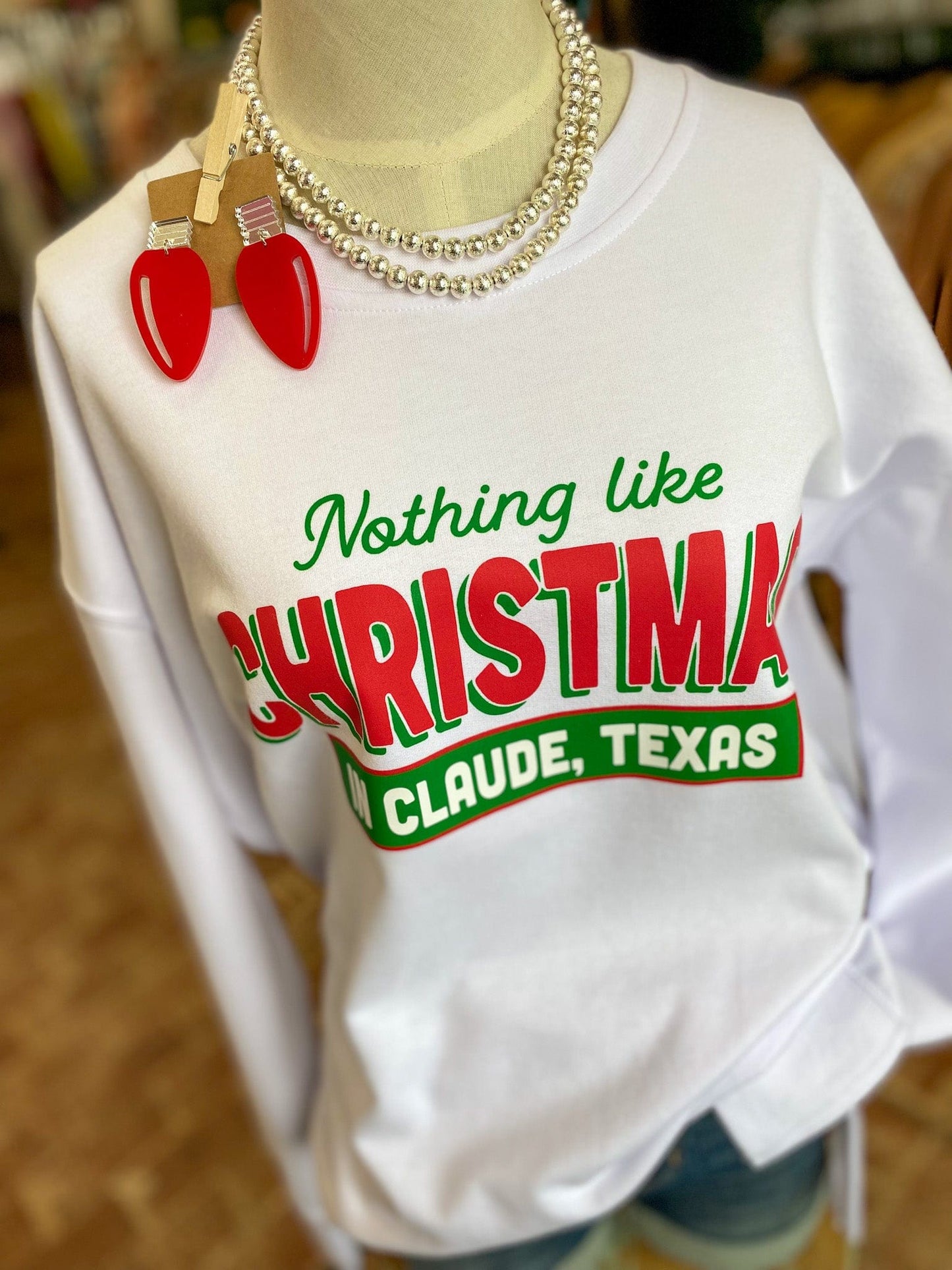 Graphic Tees Custom Claude Christmas Sweatshirt