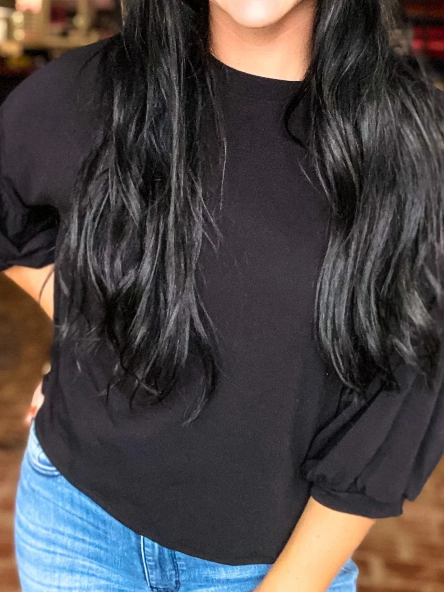 Shirts & Tops Drop Shoulder Balloon Sleeve Top