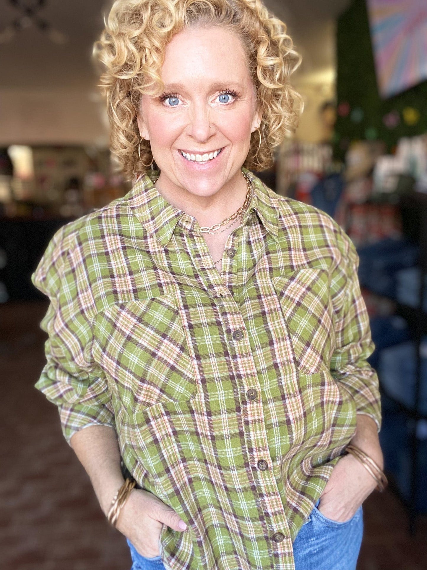 Outerwear Feeling Fallish Cropped Flannel