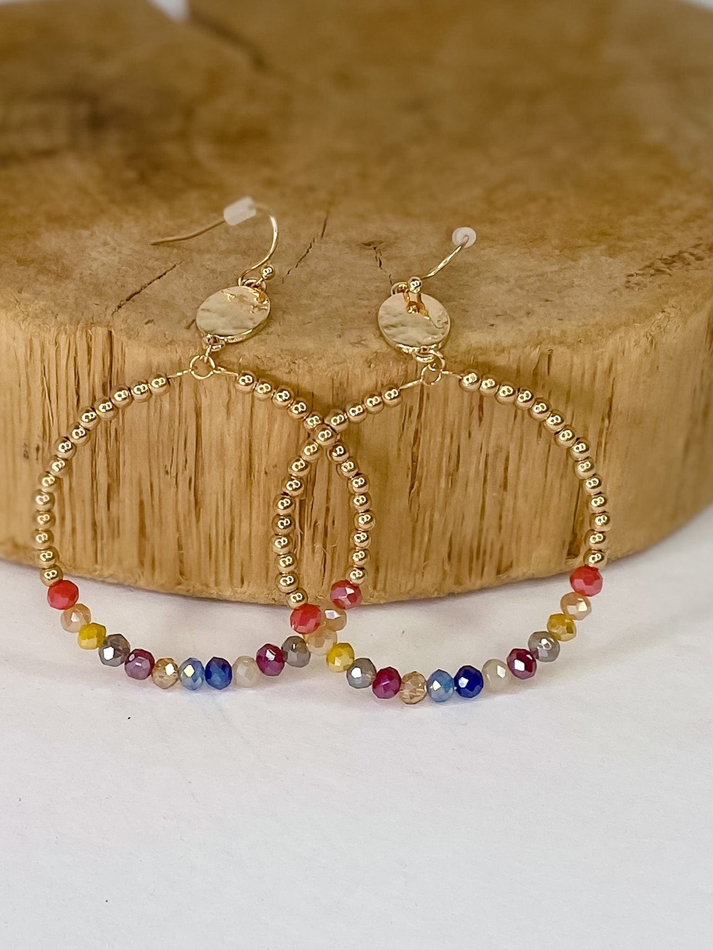 Earrings Jewel Tone Circle Earring