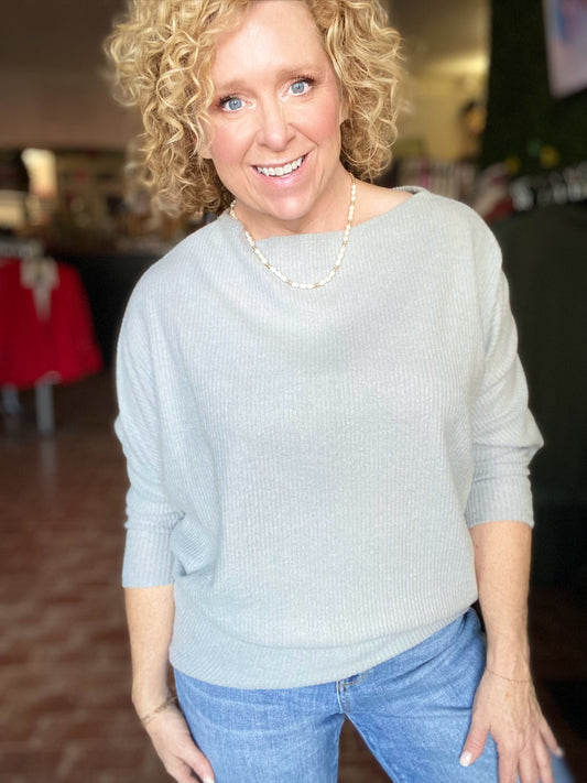 Shirts & Tops Jorjie Off the Shoulder Sweater-Light Gray