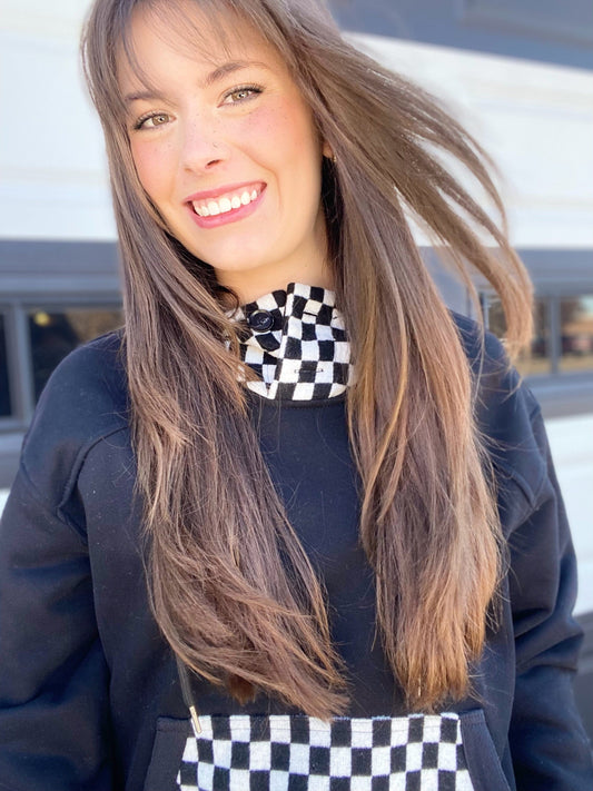 Tops Kali Checkered Hoodie