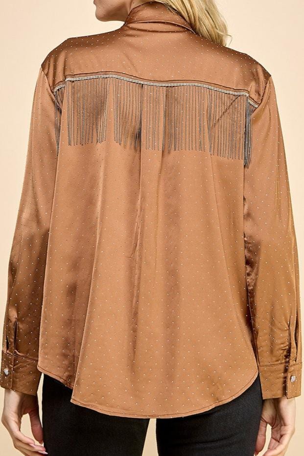 Tops Rheba Sequin Fringe Top