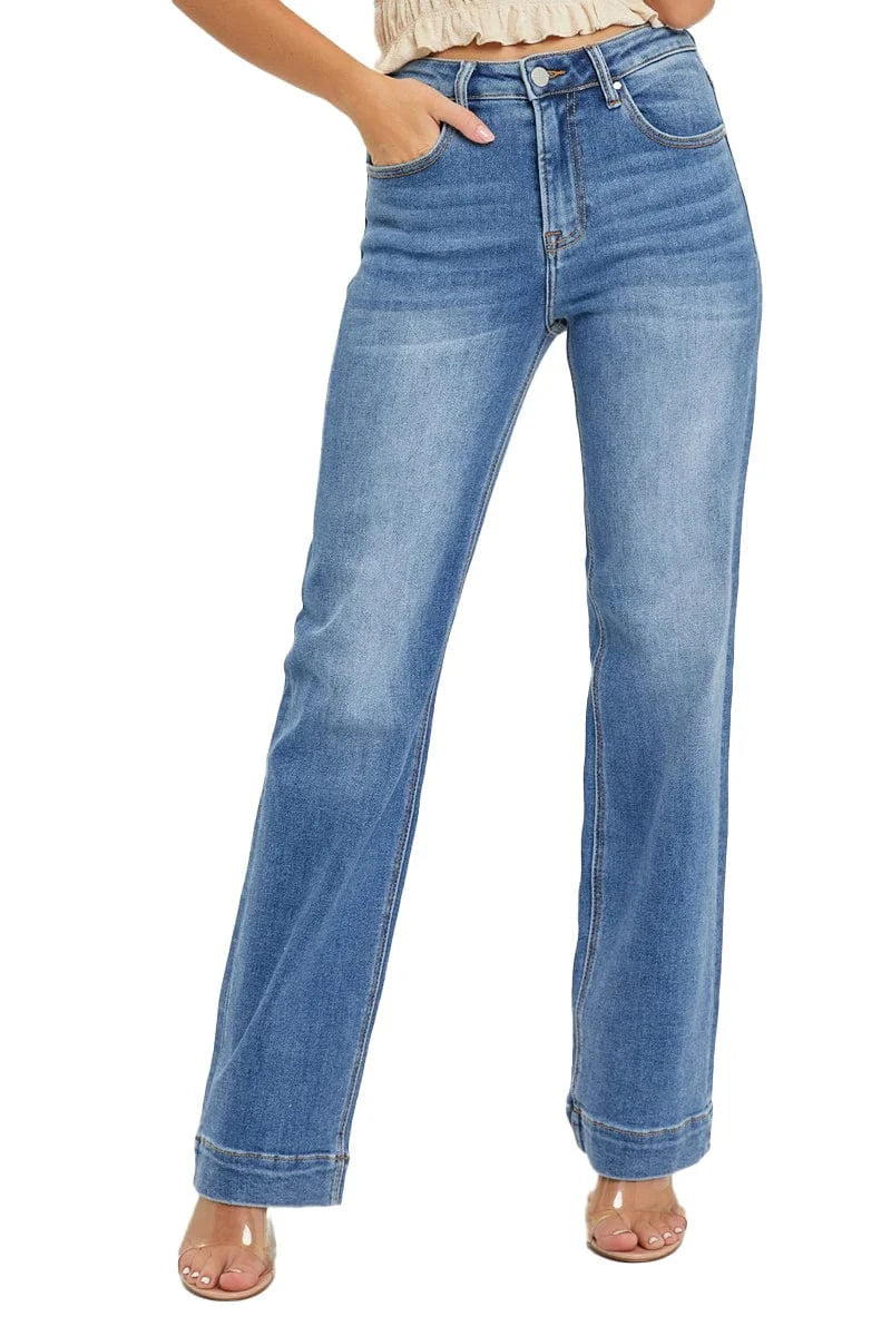 Bottoms Risen Jeans High Rise Wide Leg Wide Hem
