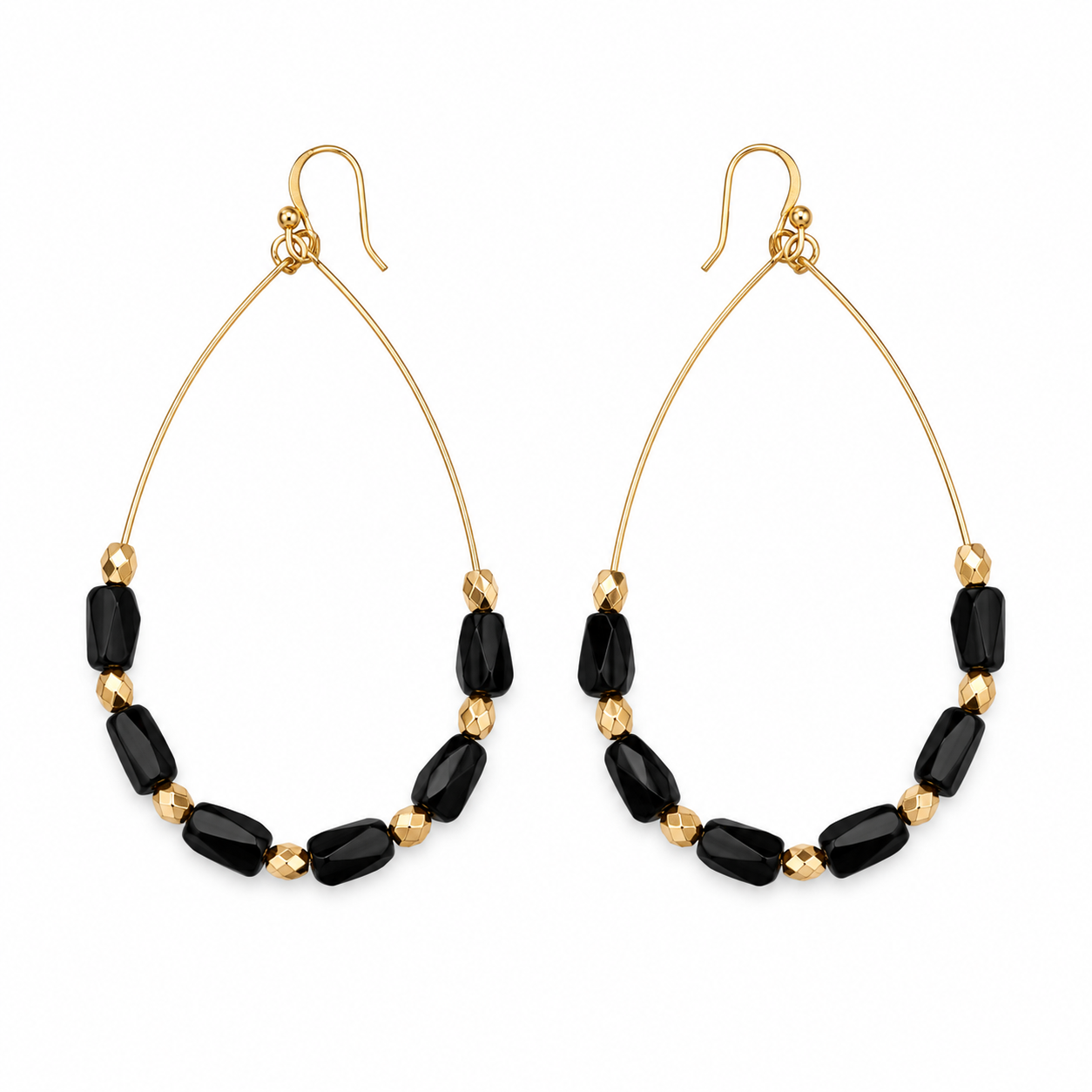 Sellie Black Tear Drop Earrings