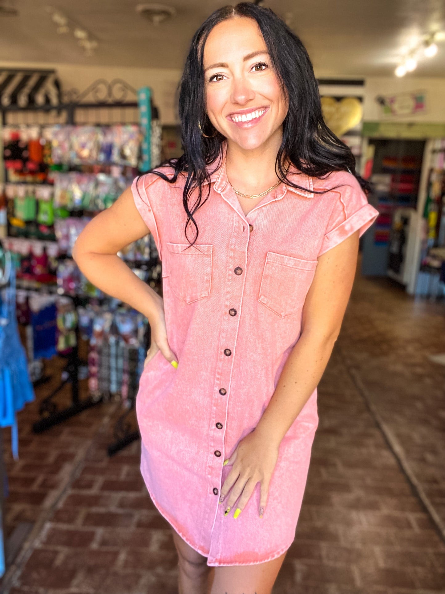 Dresses Rust Denim Shirtdress