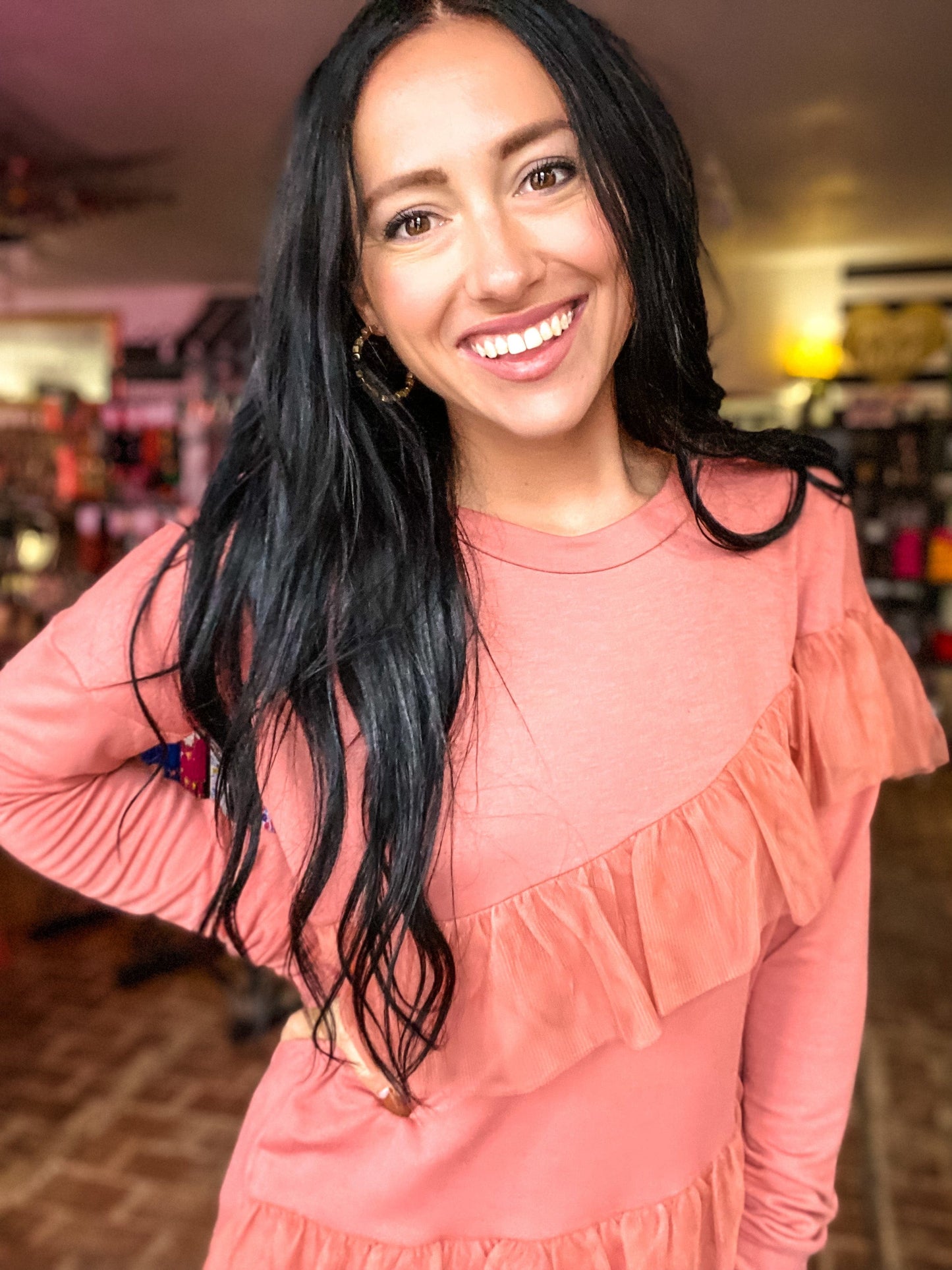 Shirts & Tops Rusted Ruffle Sweatshirt