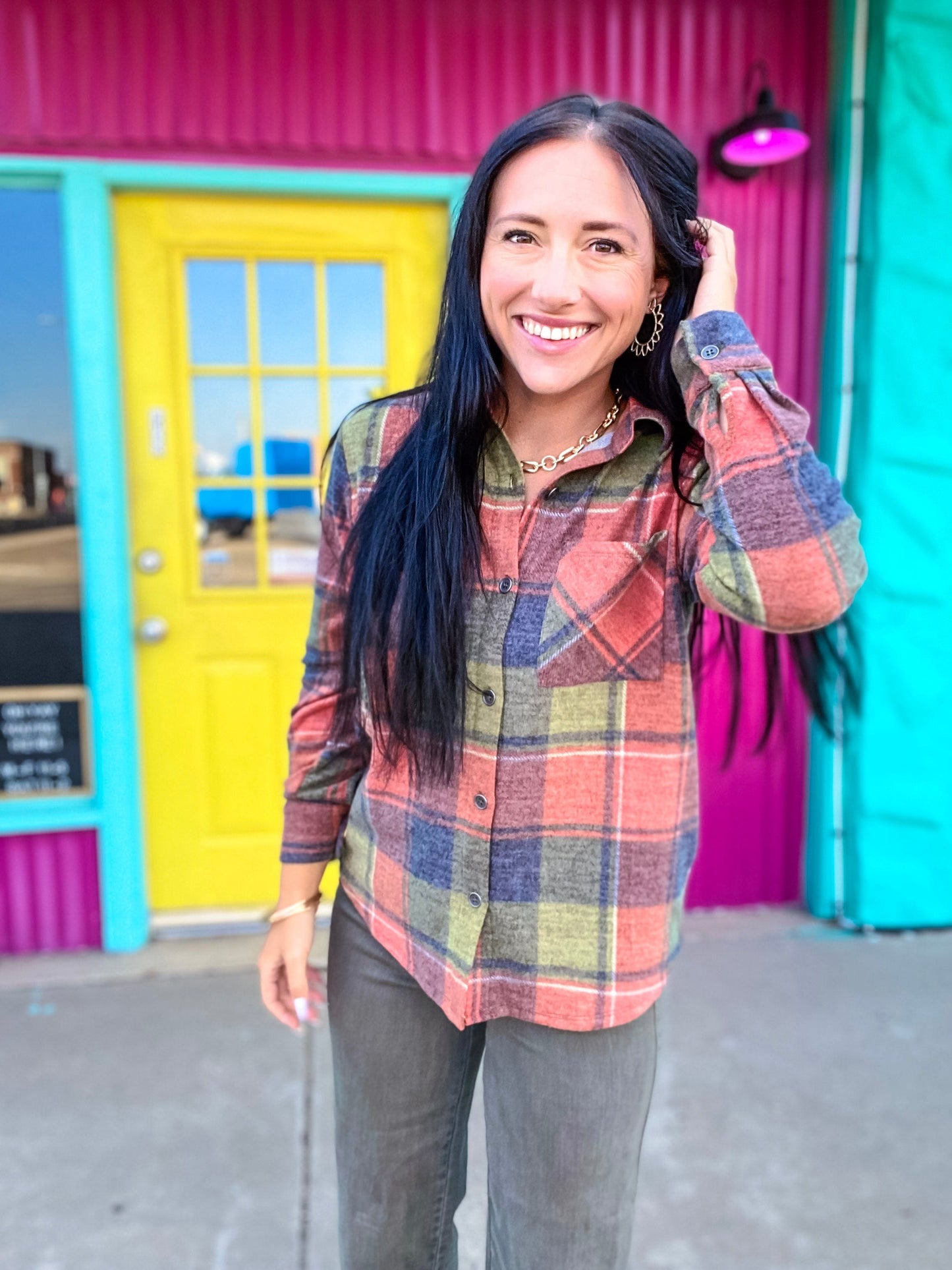 Tops Rustee Boyfriend Button Down