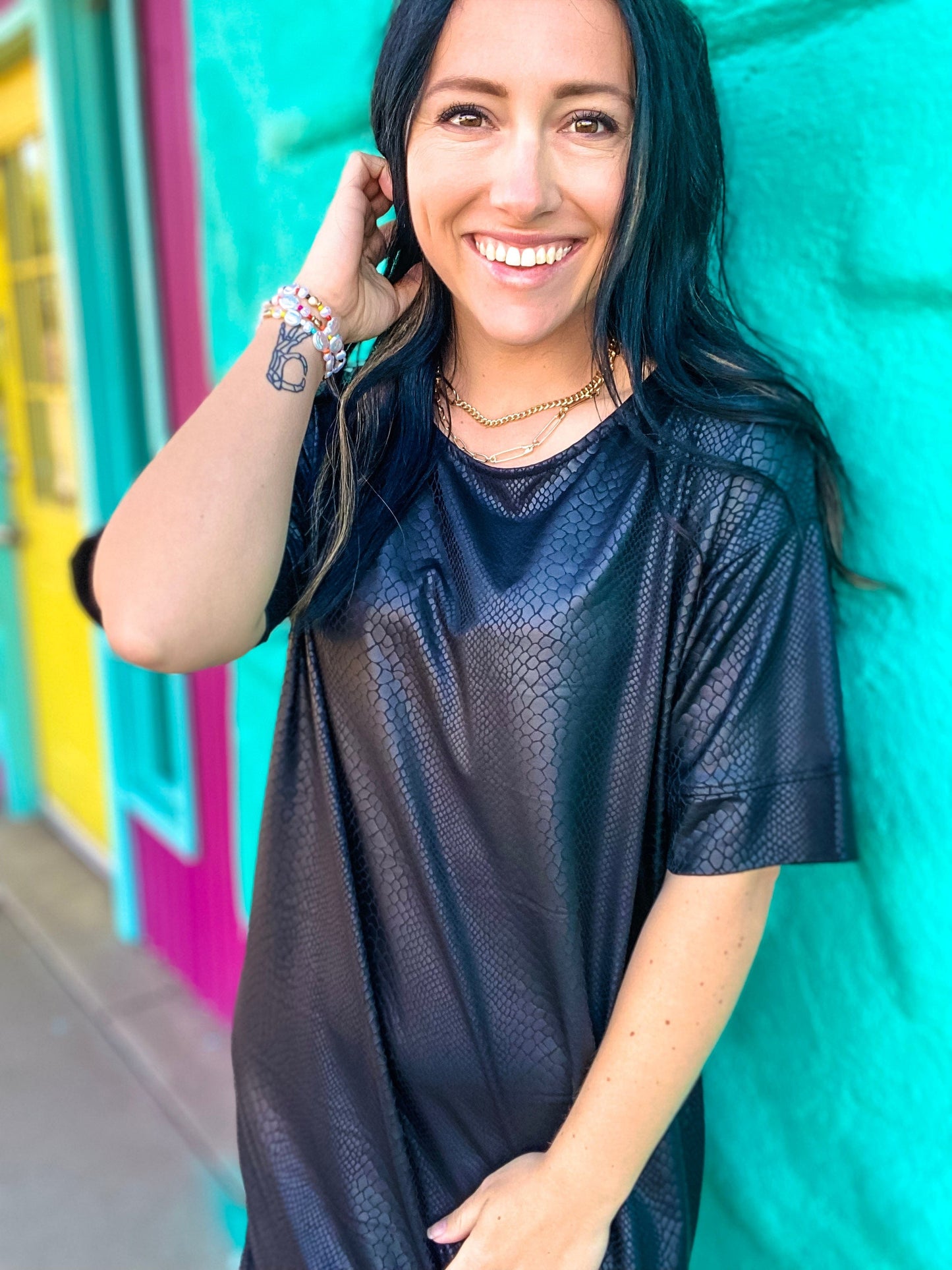 Shirts & Tops Selene Snake Print Dress
