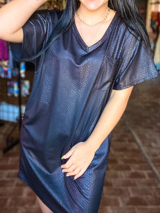 Shirts & Tops Selene Vneck Snake Print Dress