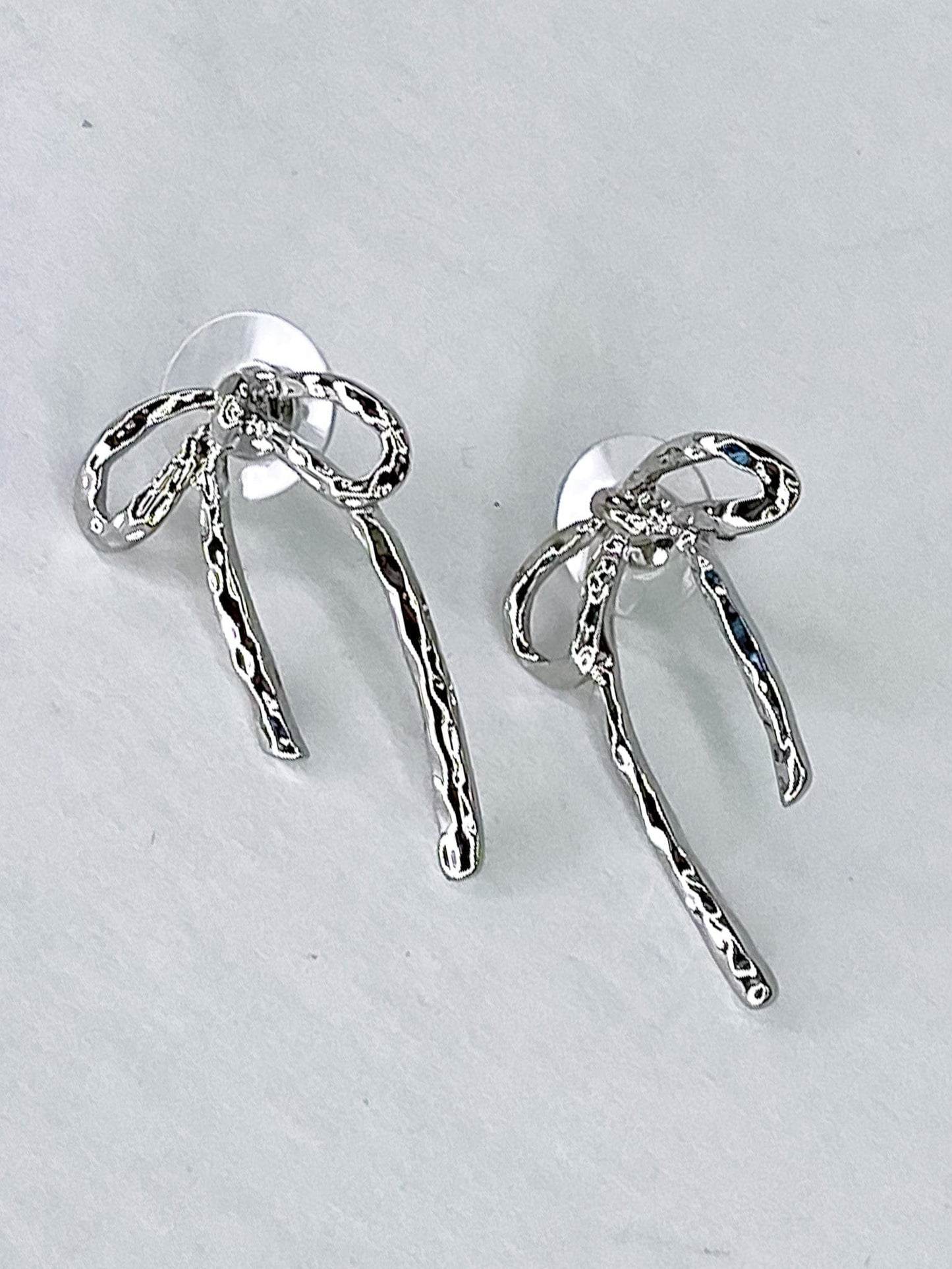 Earrings Silver Bow Earrings