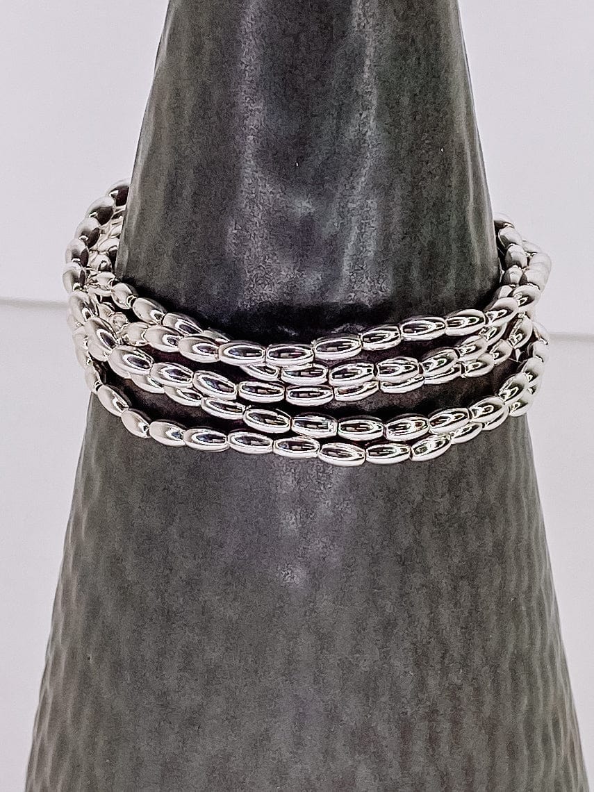 Bracelets Tess Water Resistant Bracelet Set Silver