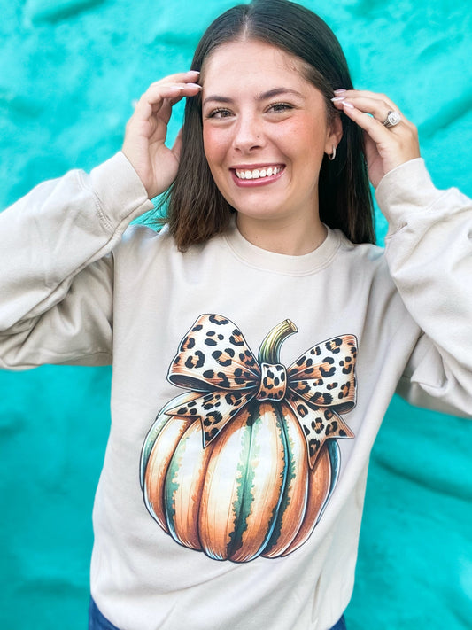 Graphic Tees Very Leopard Pumpkin Sweatshirt