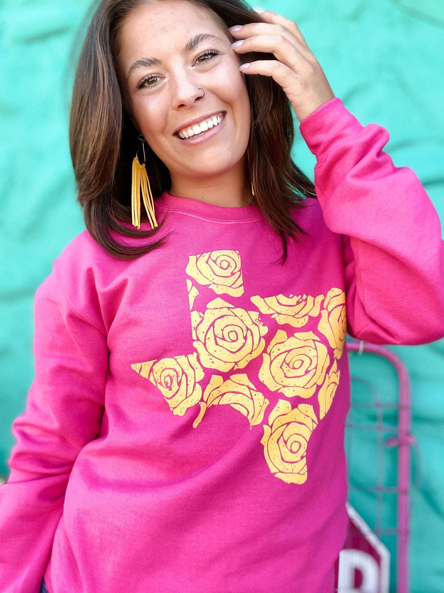 Tops Yellow Rose Sweatshirt