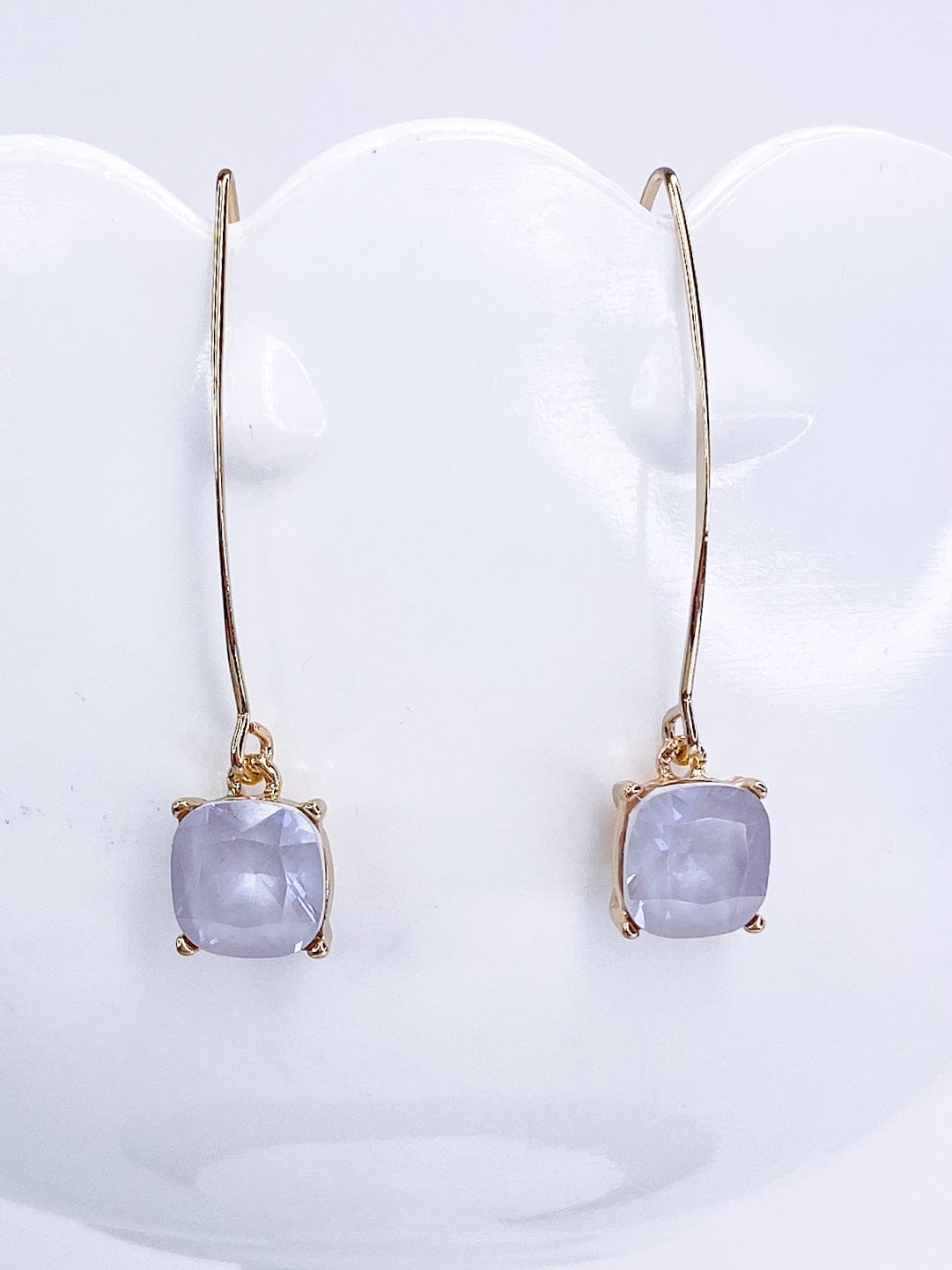 Earrings Mini Melania Square Cut Earring Iridescent Gold