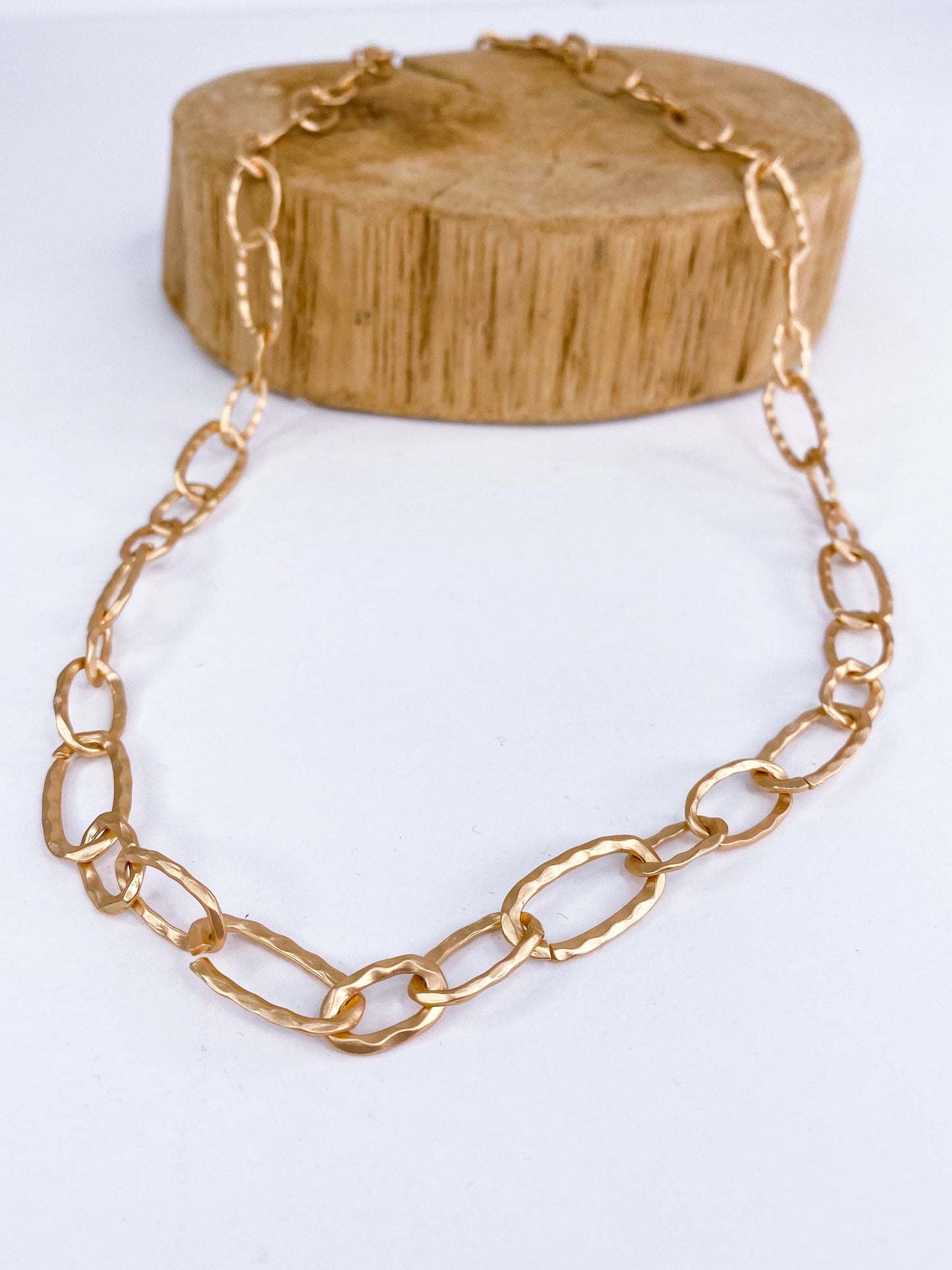 Necklaces Long Matte Link Necklace