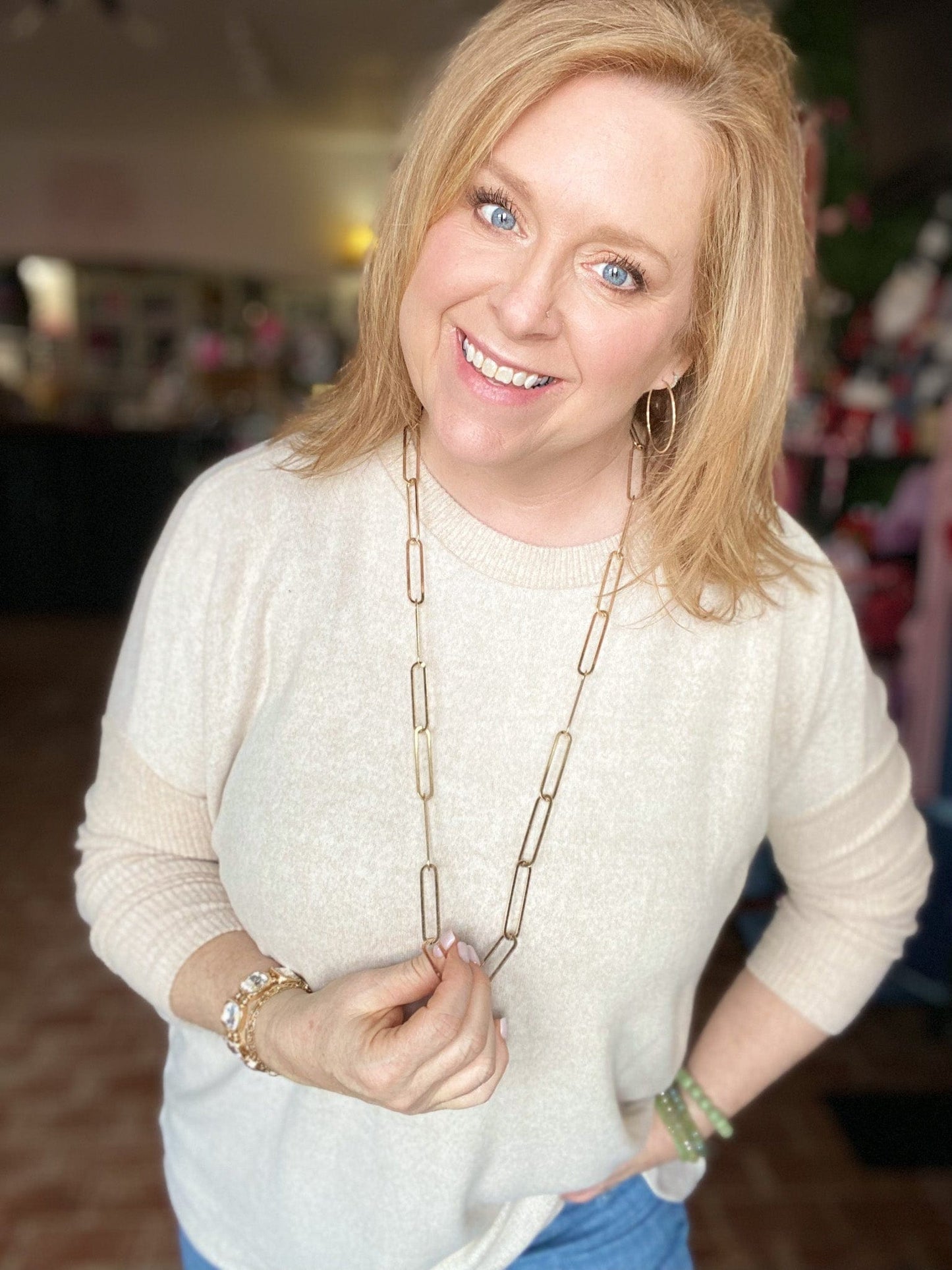 Tops Neutral Light Sweater