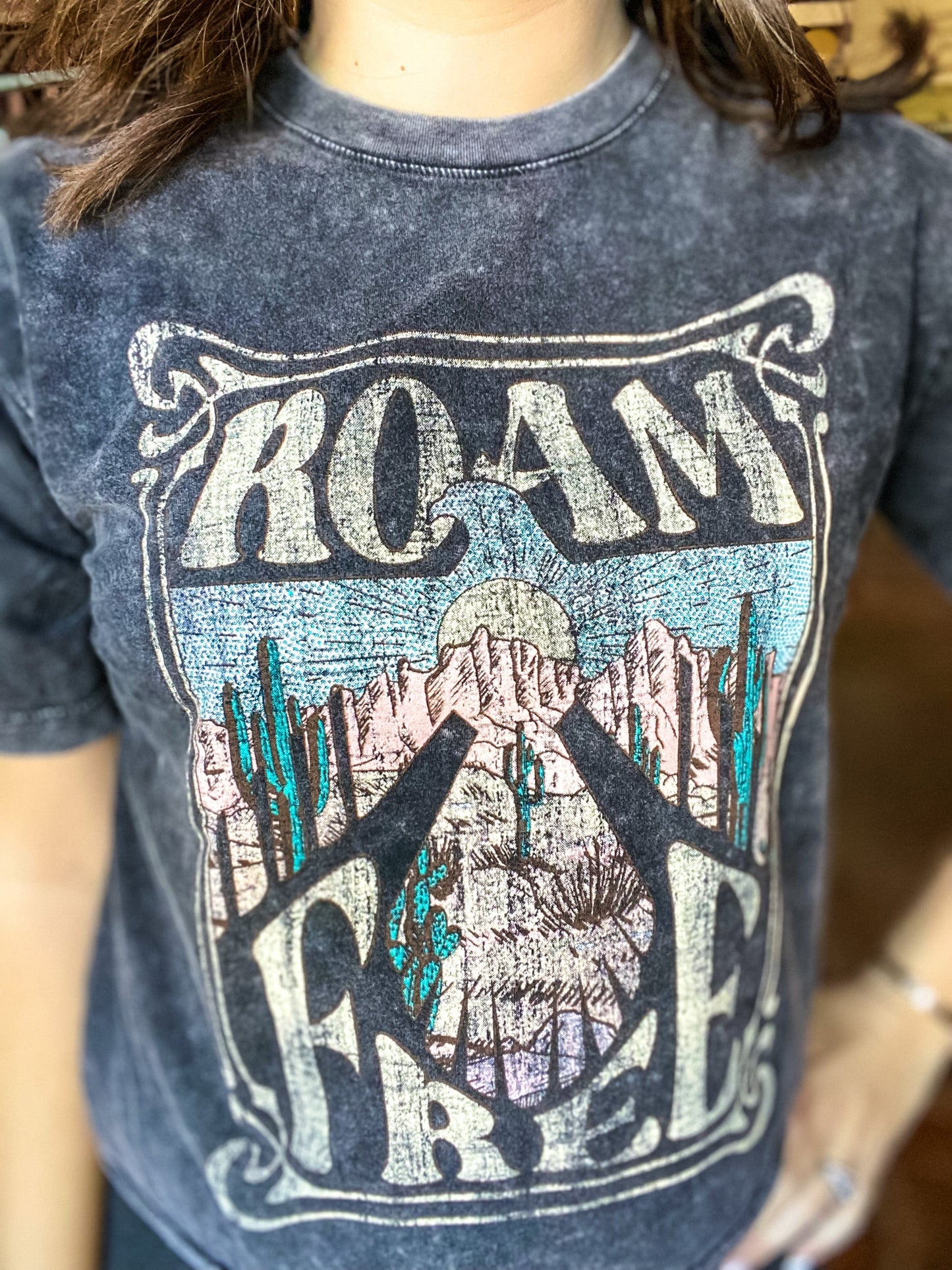 Graphic Tees Roam Free Thunderbird-Black