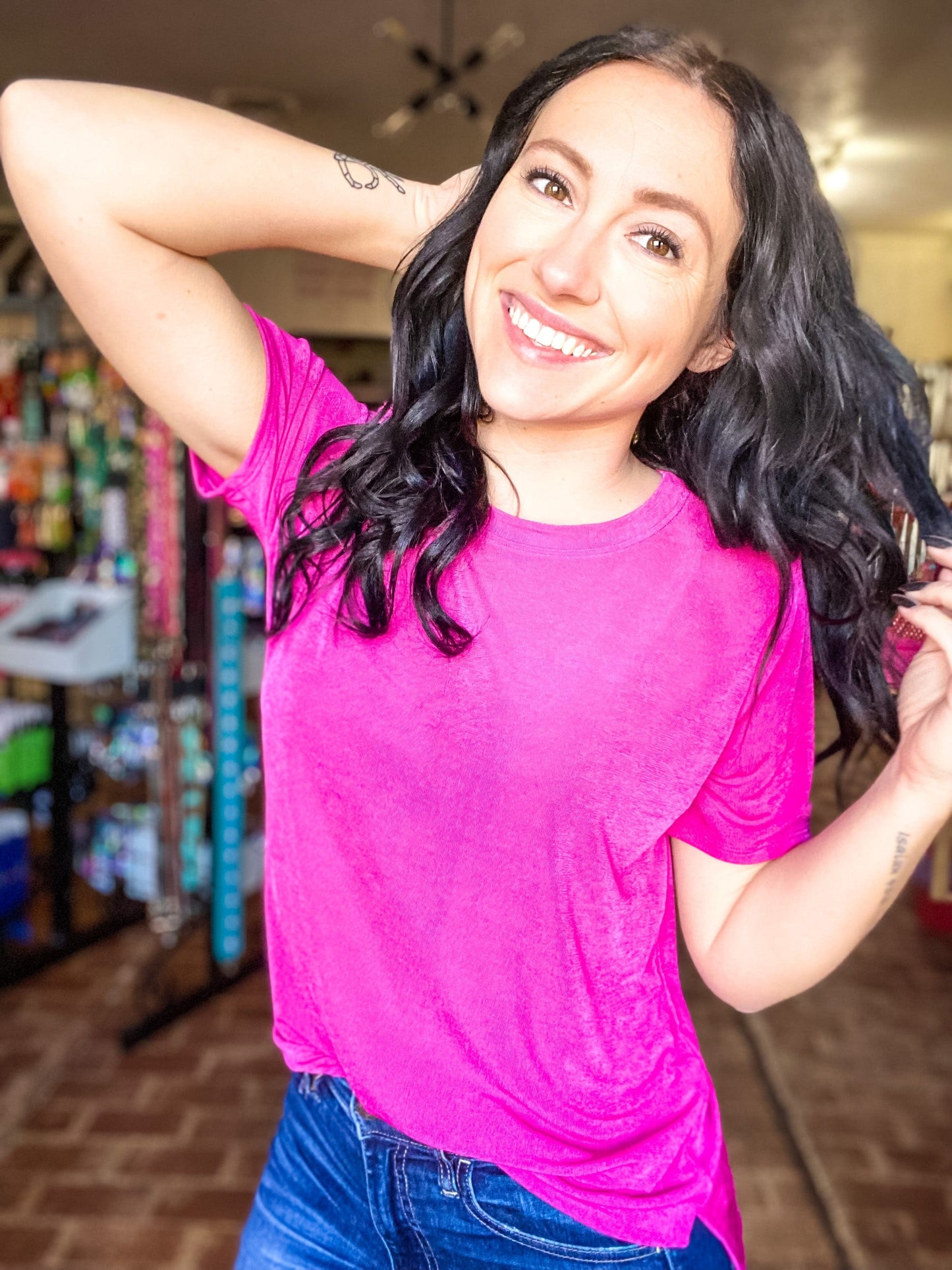 sweatshirt Slinky Tee- Pink