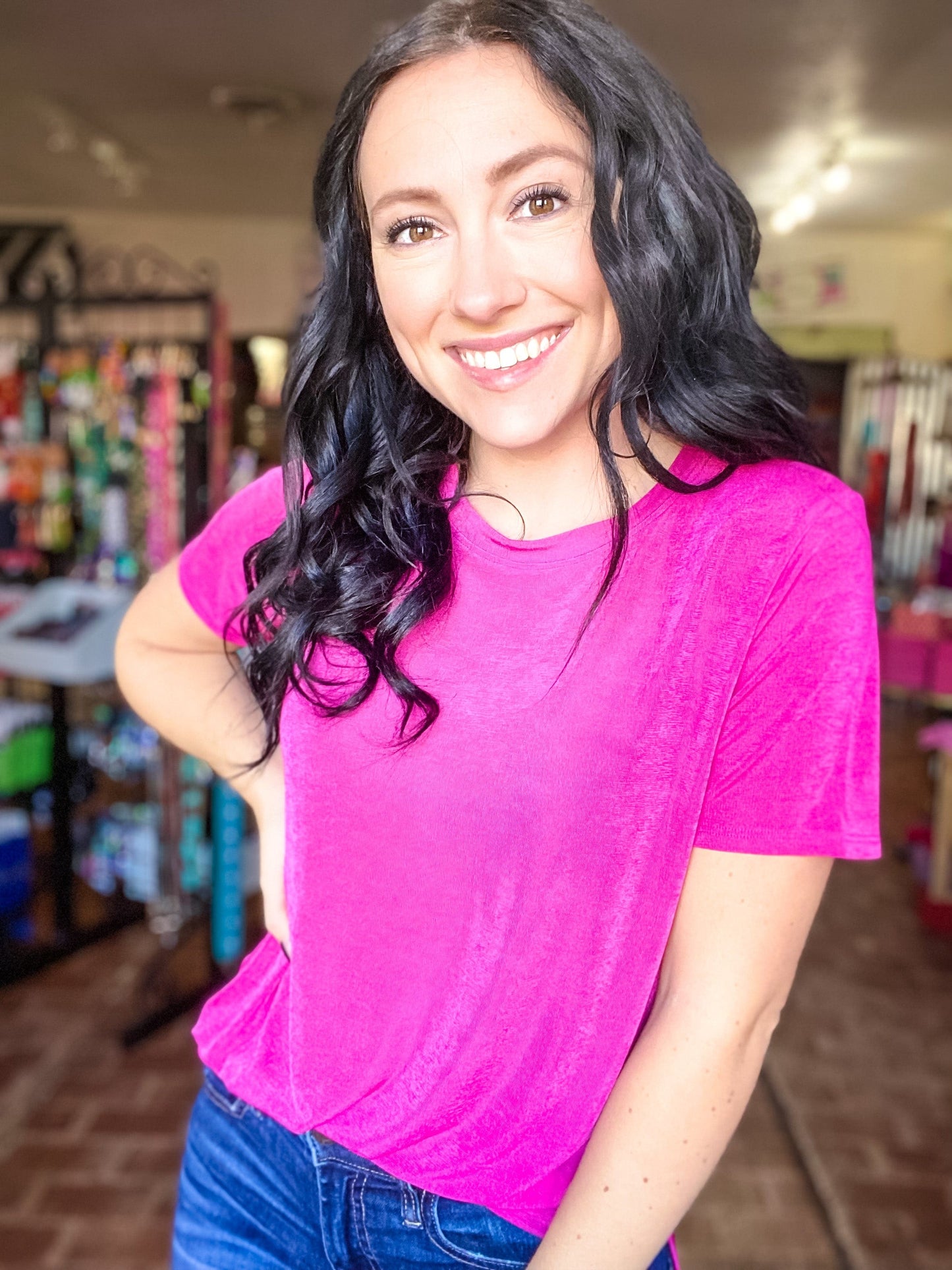 sweatshirt Slinky Tee- Pink
