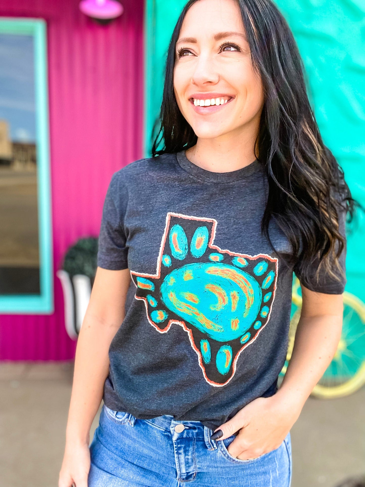 Graphic Tees Turquoise Jewel Texas Tee