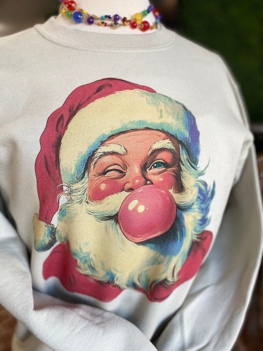 Vintage Bubblegum Santa Sweatshirt