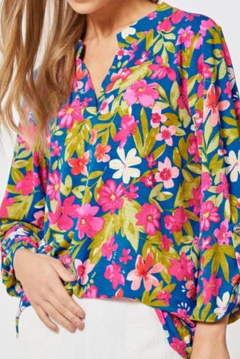 Lizzy Blue Floral Blouse