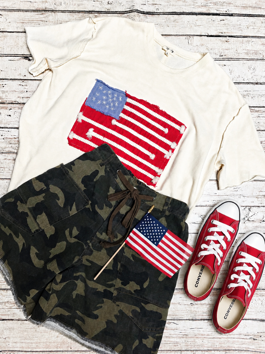 Camille Camo Cargo Shorts