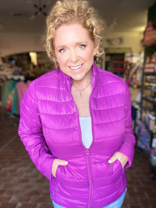 Purple Packable Puffer