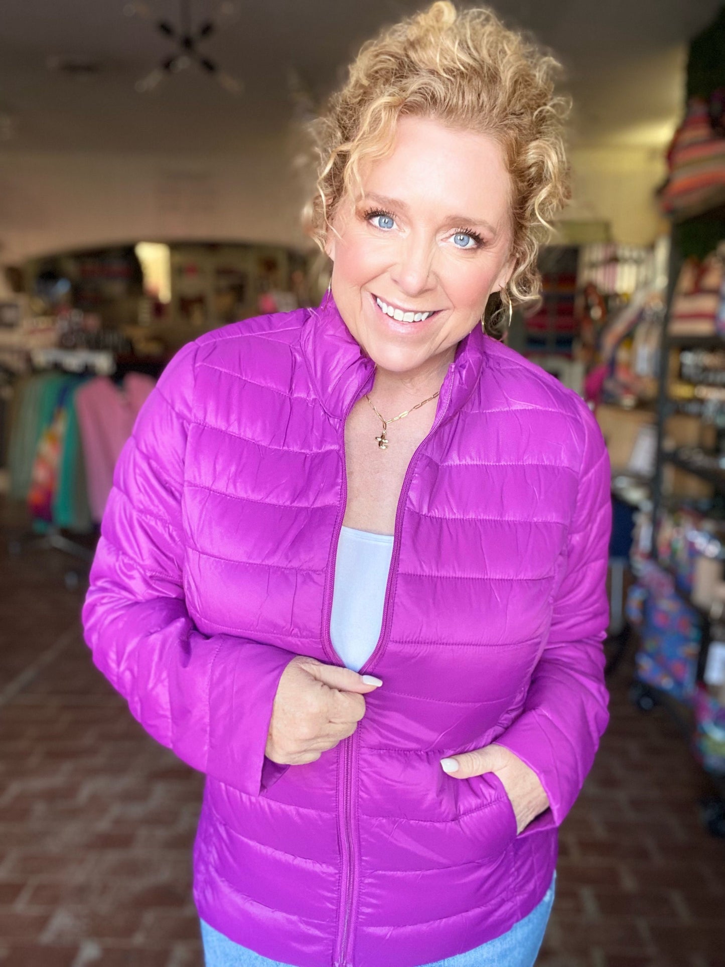 Purple Packable Puffer