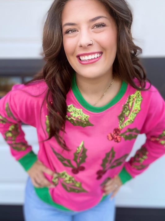 Tops Bright Holly Pullover