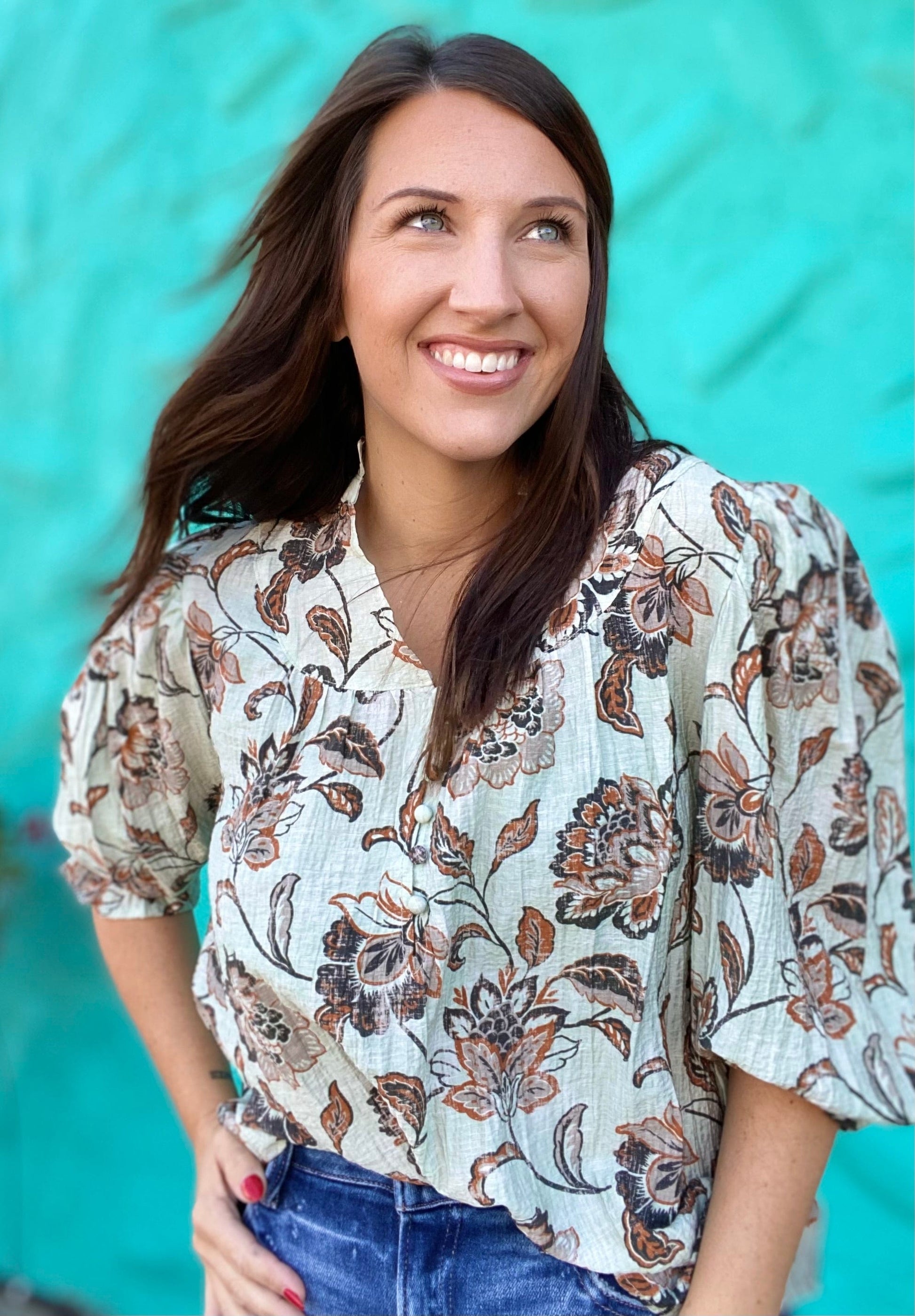 Tops Cayce Vintage Floral Blouse