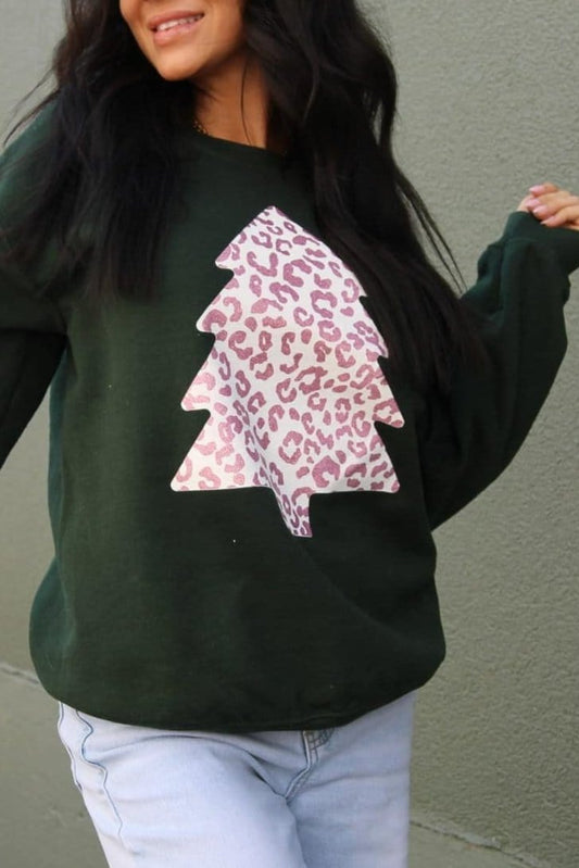 Graphic Tees Christmas Tree Rose Gold Sweatshirt