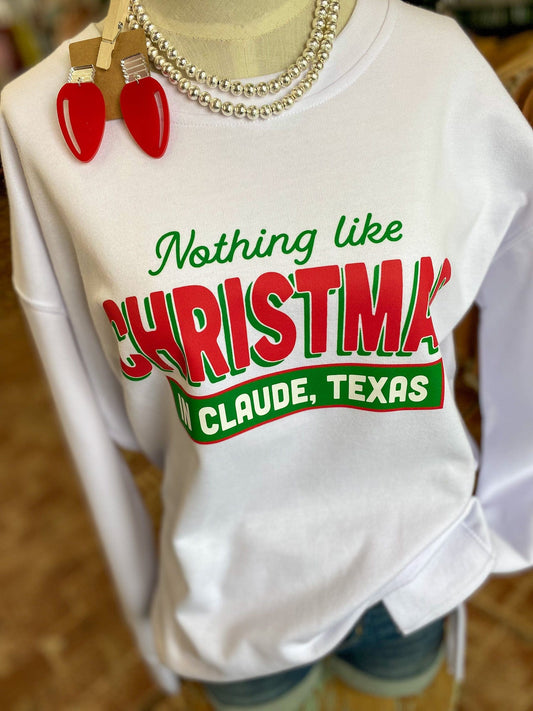 Graphic Tees Custom Claude Christmas Sweatshirt