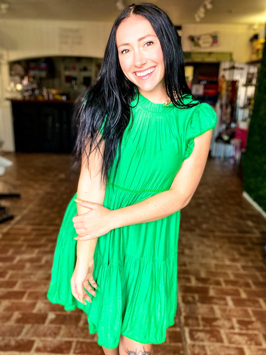 Dresses Georgia Green Tiered Dress