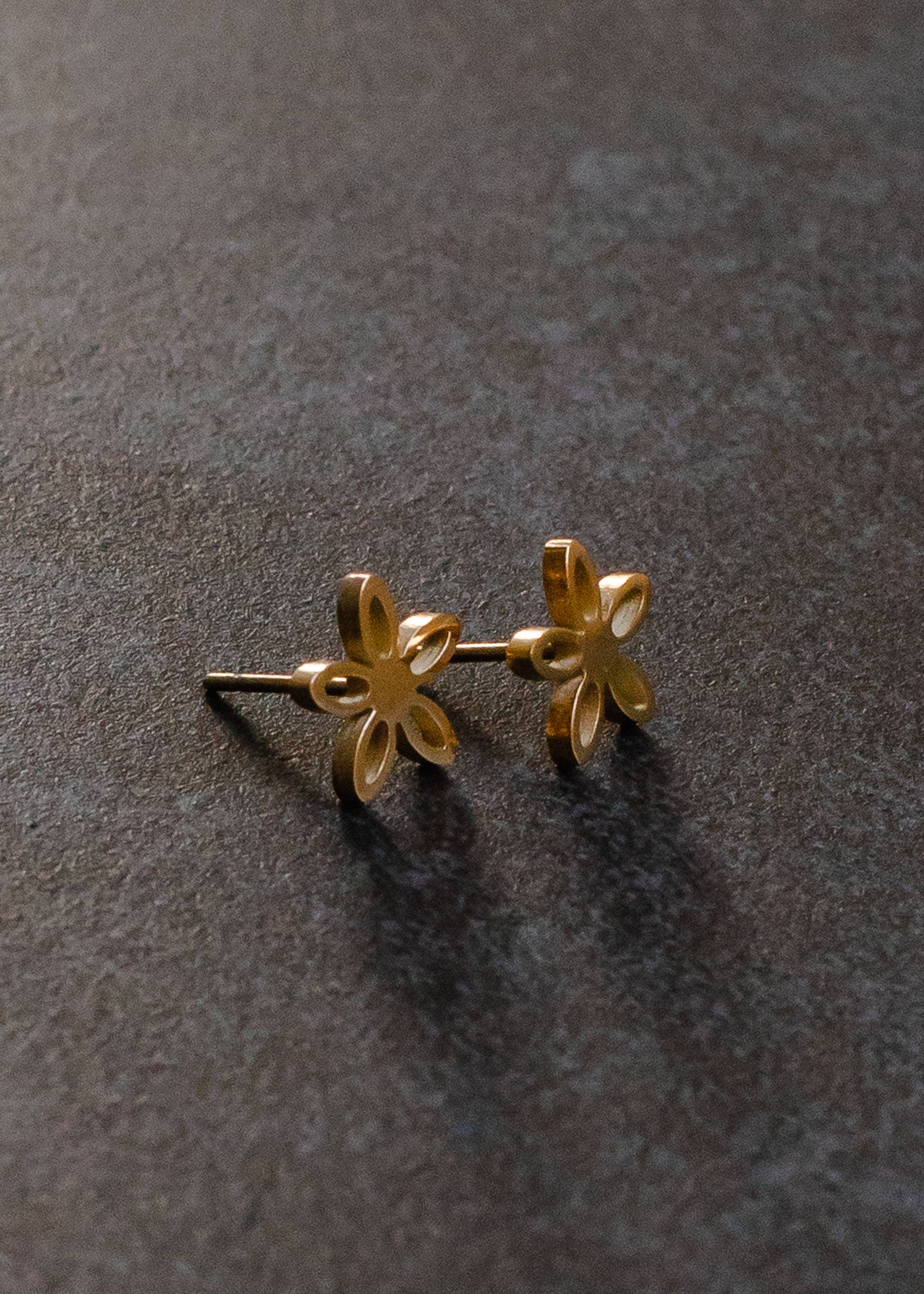 Earrings Gold Star Flower Stud Earrings
