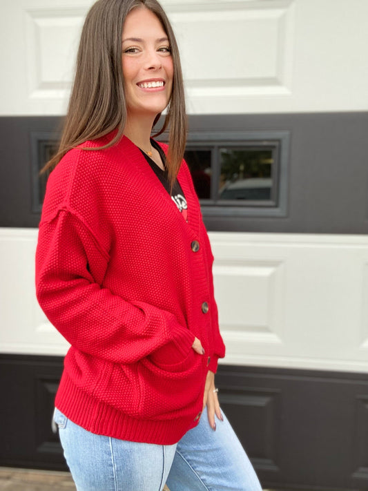 Shirts & Tops Grandpa Cardi- Red