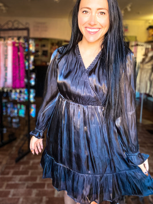 Dresses Holly Shimmer Dress- Black