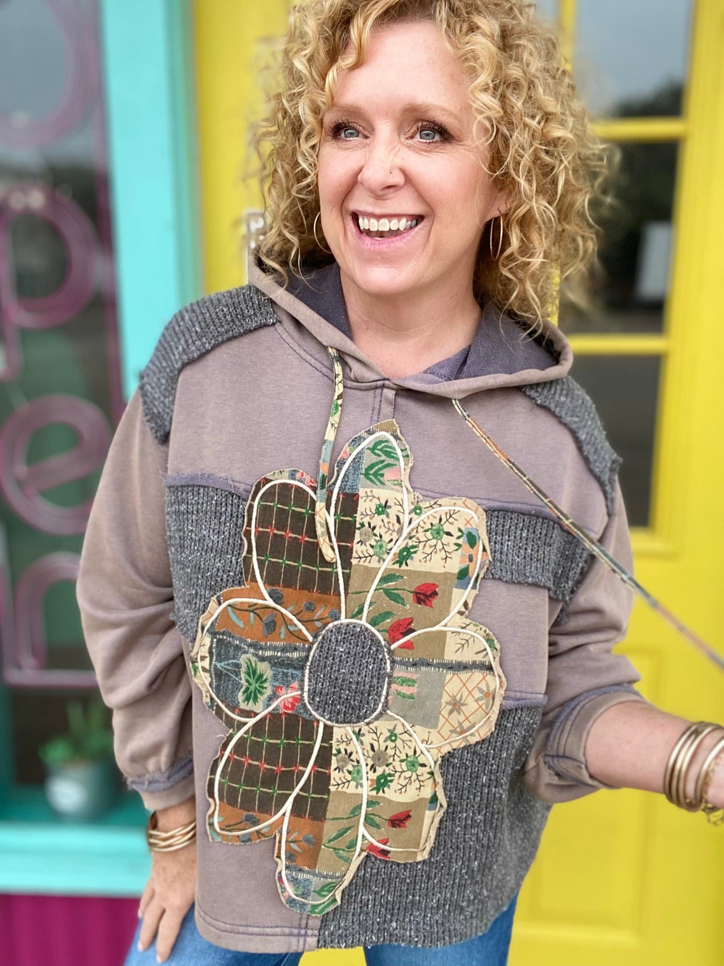 Outerwear Jayce Floral Sweater Hoodie