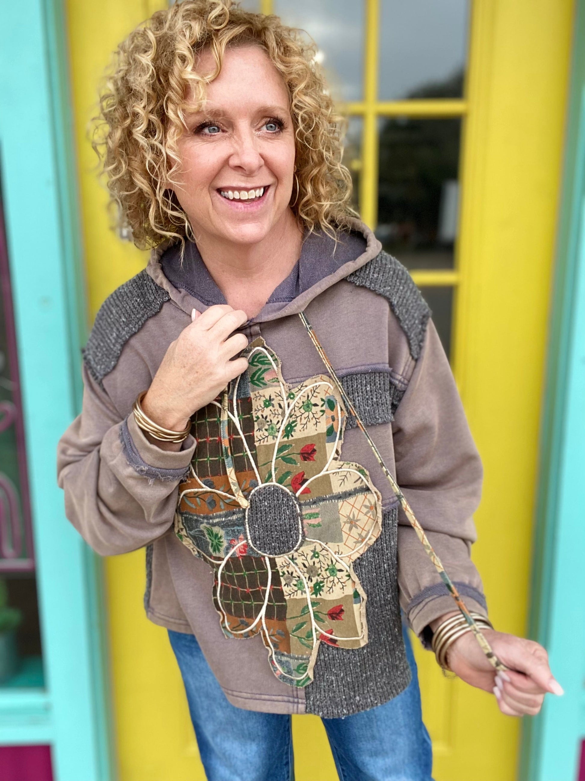 Outerwear Jayce Floral Sweater Hoodie