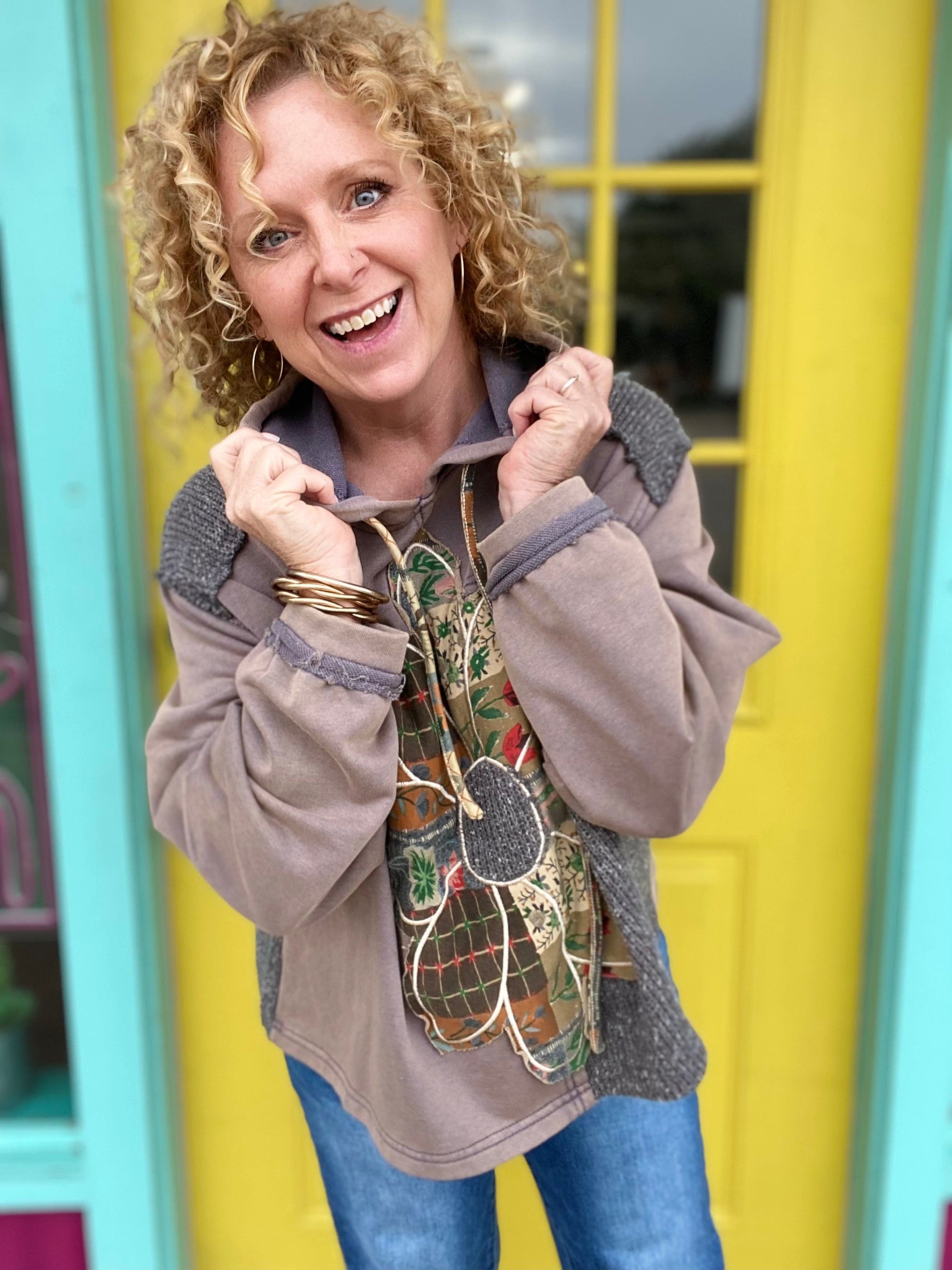 Outerwear Jayce Floral Sweater Hoodie