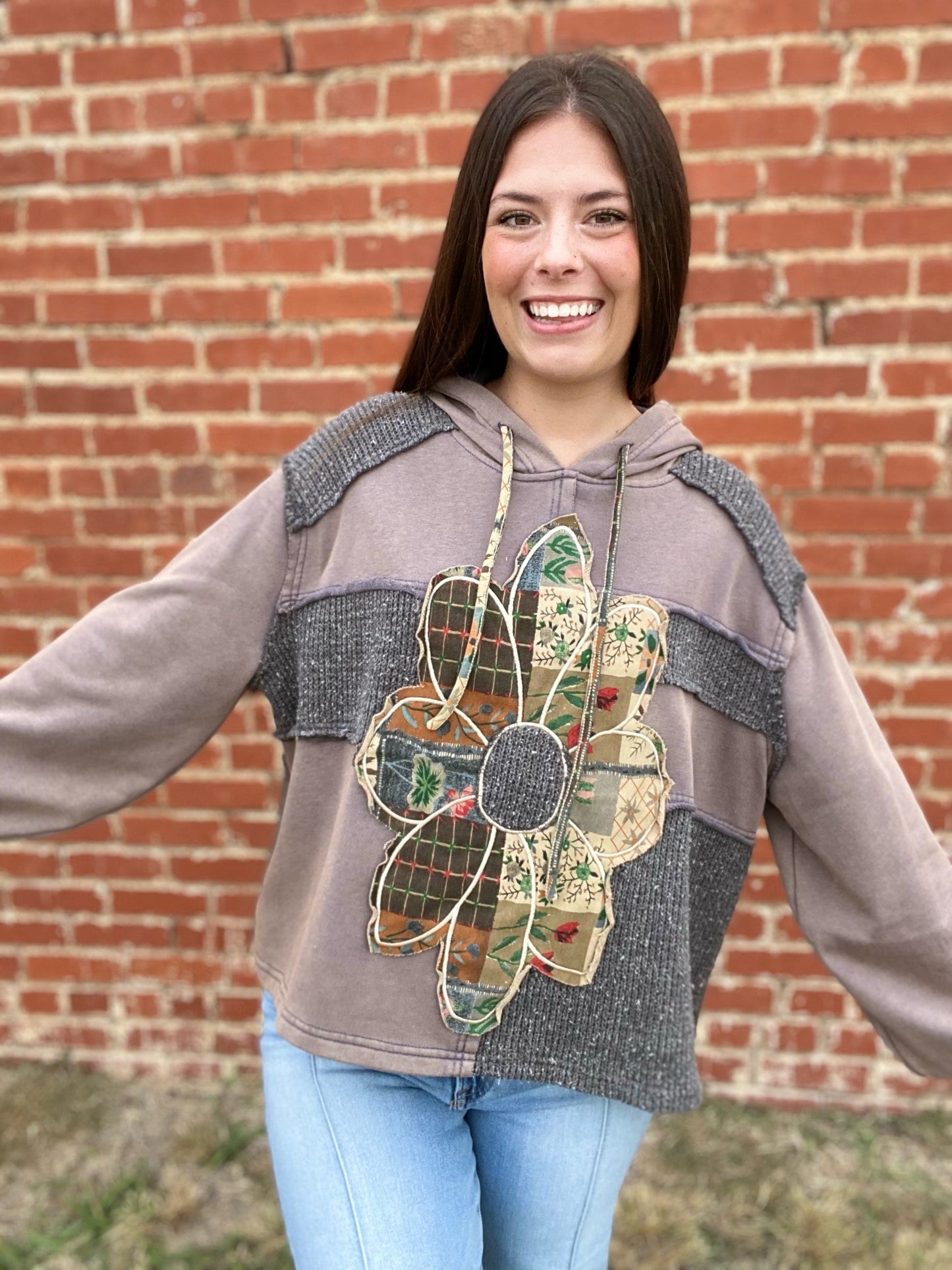 Outerwear Jayce Floral Sweater Hoodie